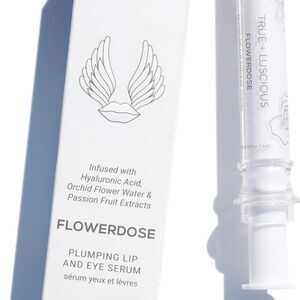 NIB True+Luscious FLOWERDOSE Plumping Lip & Eye Serum With Hyaluronic Acid